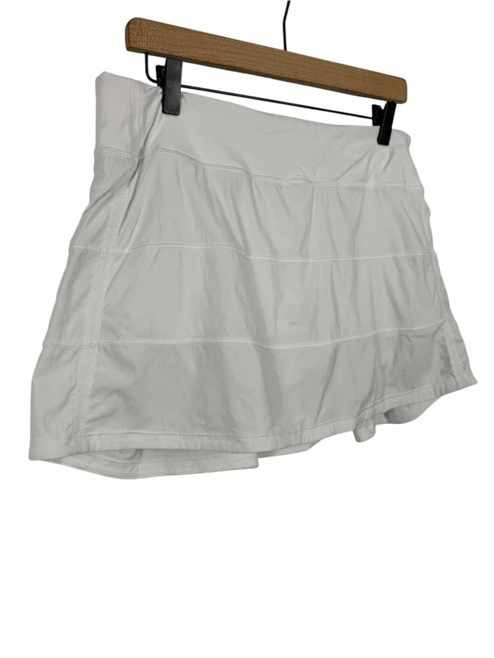 Lululemon Pace Rival Skirt White Mid Rise Tennis Run Skort Size 10 Tall